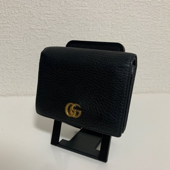 GUCCI GG Marmont Compact Wallet, Black - Picture 1 of 9